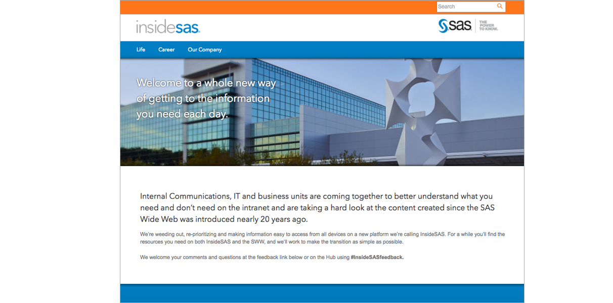 InsideSAS homepage
